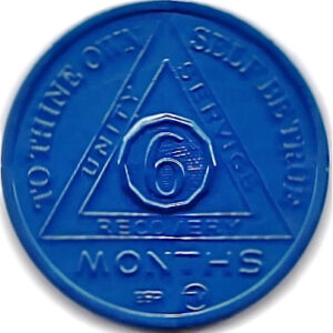 06 Months Sobriety Chip - Aluminium