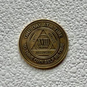 18 Years Sobriety Chip - Bronze