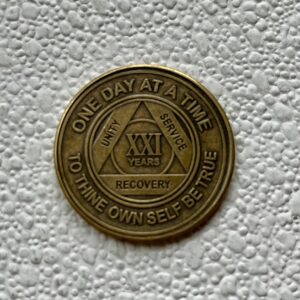 21 Years Sobriety Chip - Bronze