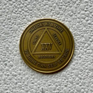 25 Years Sobriety Chip - Bronze