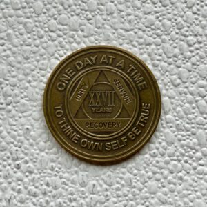 27 Years Sobriety Chip - Bronze