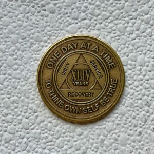 44 Years Sobriety Chip - Bronze