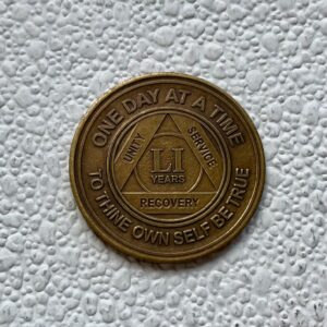 51 years Sobriety Chip - Bronze